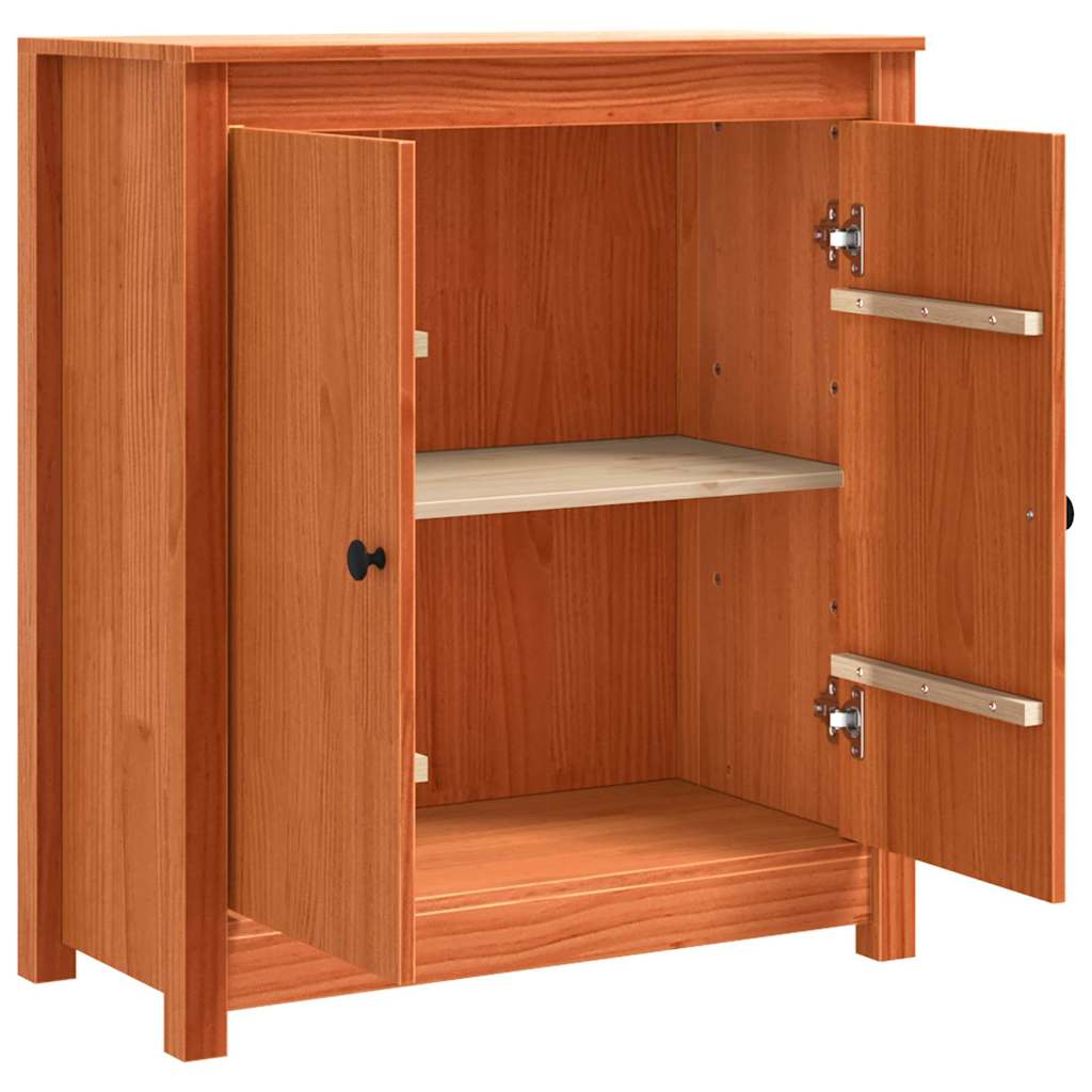 Sideboard Wax Brown 70 x 35 x 80 cm Solid Pine Wood
