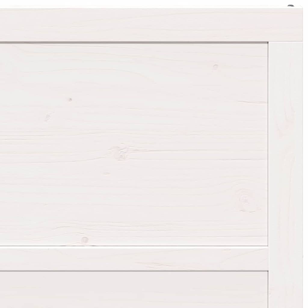 Barn Door White 100 x 2.5 x 208 cm Solid Pine Wood