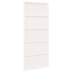 Barn Door White 100 x 2.5 x 208 cm Solid Pine Wood