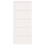 Barn Door White 100 x 2.5 x 208 cm Solid Pine Wood