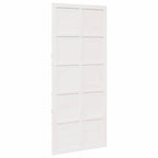 Barn Door White 100 x 2.5 x 208 cm Solid Pine Wood
