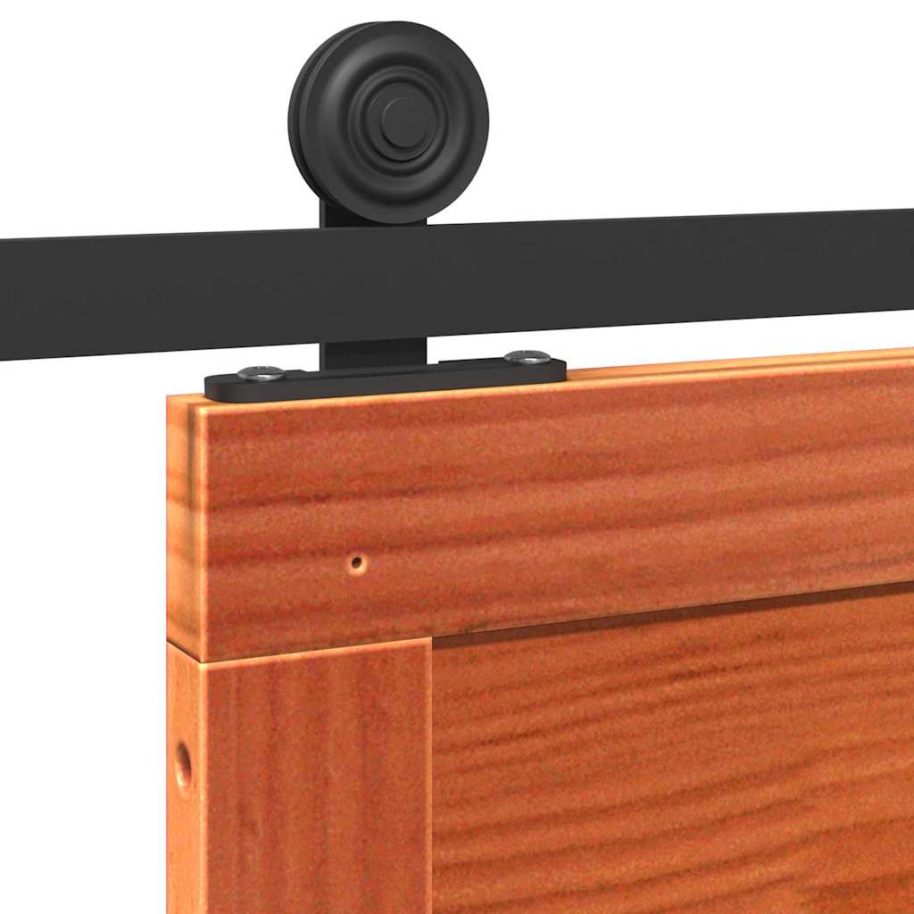 Barn Door Wax Brown 100 x 2.5 x 208 cm Solid Pine Wood