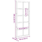 Barn Door White 90 x 2.5 x 208 cm Solid Pine Wood
