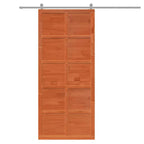 Barn Door Brown 80 x 2.5 x 208 cm Solid Pine Wood