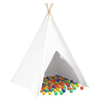 Teepee Tent White 120 x 120 x 150 cm Fabric and Plastic