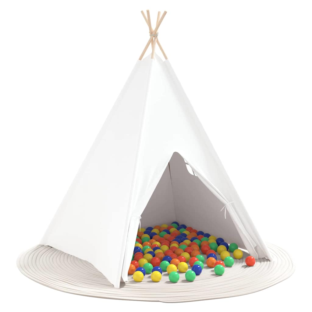 Teepee Tent White 120 x 120 x 150 cm Fabric and Plastic