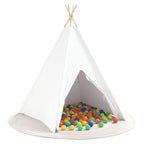 Teepee Tent White 120 x 120 x 150 cm Fabric and Plastic