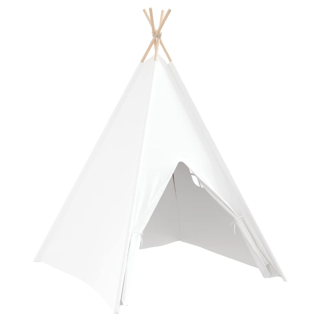 Teepee Tent White 120 x 120 x 150 cm Fabric and Plastic