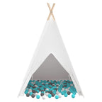 Teepee Tent White 120 x 120 x 150 cm Fabric and Plastic