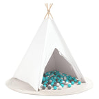 Teepee Tent White 120 x 120 x 150 cm Fabric and Plastic