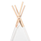 Teepee Tent White 120 x 120 x 150 cm Fabric and Plastic