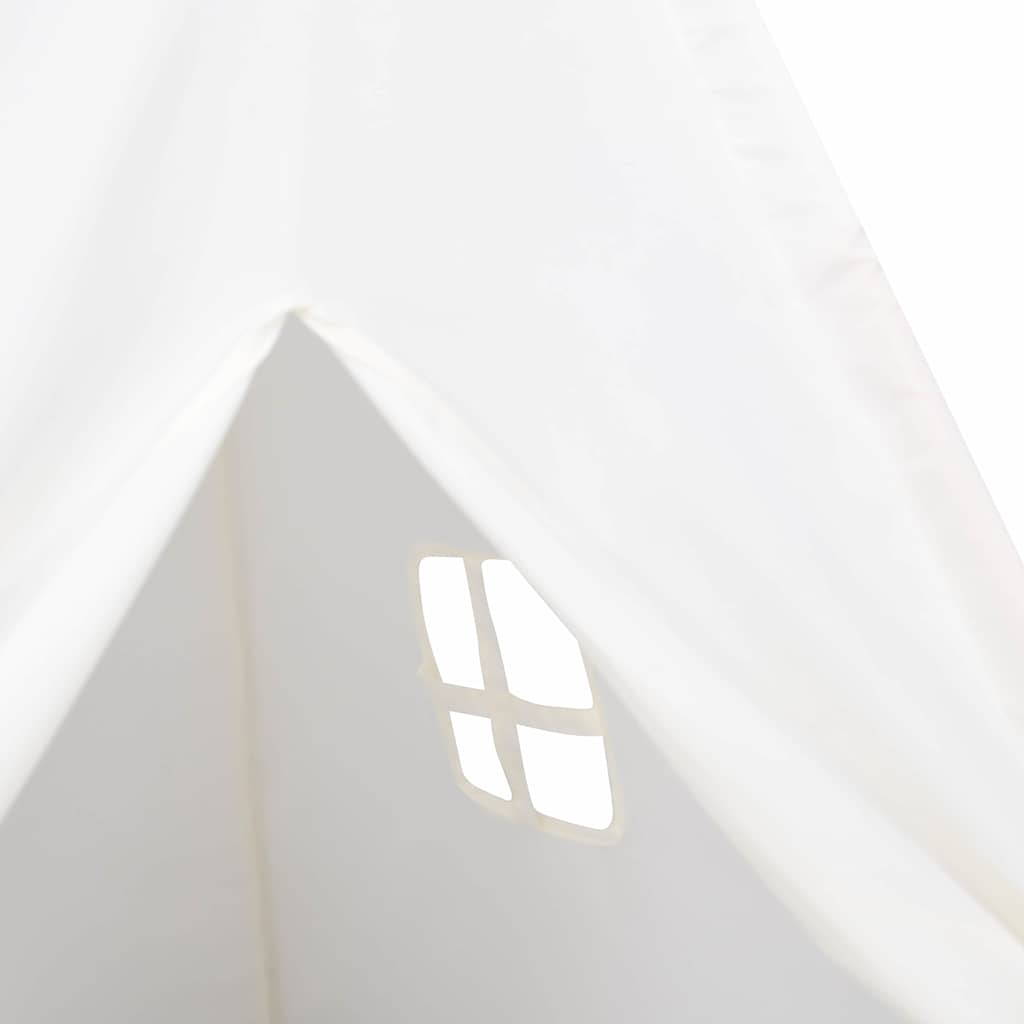 Teepee Tent White 120 x 120 x 150 cm Fabric and Plastic