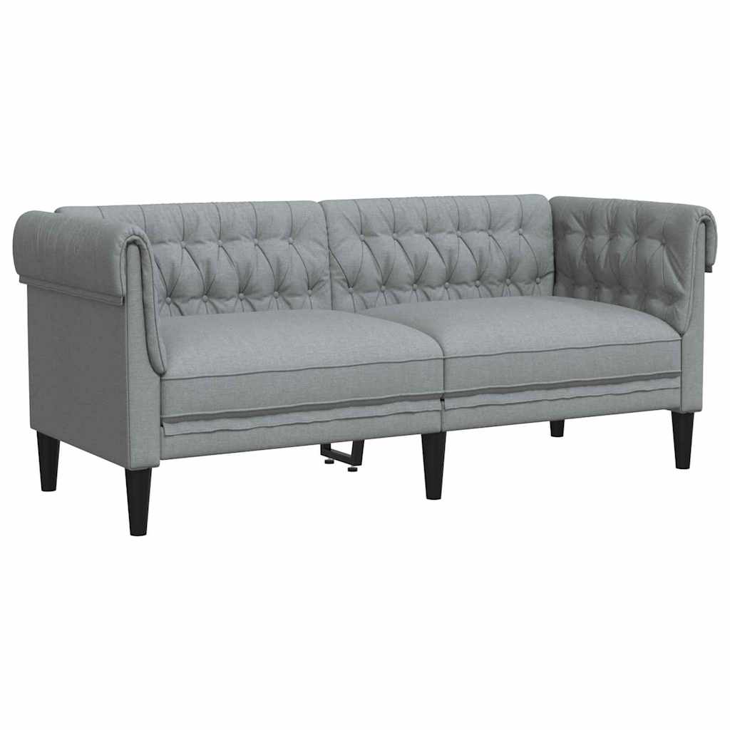 Living Room Couch 3 pcs Light Grey Fabric