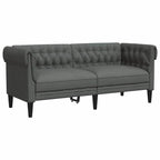 Living Room Couch 3 pcs Dark Grey Fabric