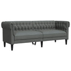 Living Room Couch 3 pcs Dark Grey Fabric