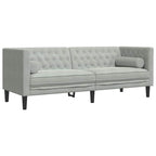 Living Room Couch 3 pcs Light Grey 194 x 74.5 x 70.5 cm Velvet