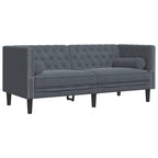 Living Room Couch 3 pcs Dark Grey 194 x 74.5 x 70.5 cm Velvet