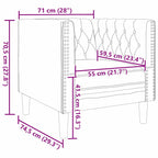 Living Room Couch 3 pcs Dark Grey 194 x 74.5 x 70.5 cm Velvet