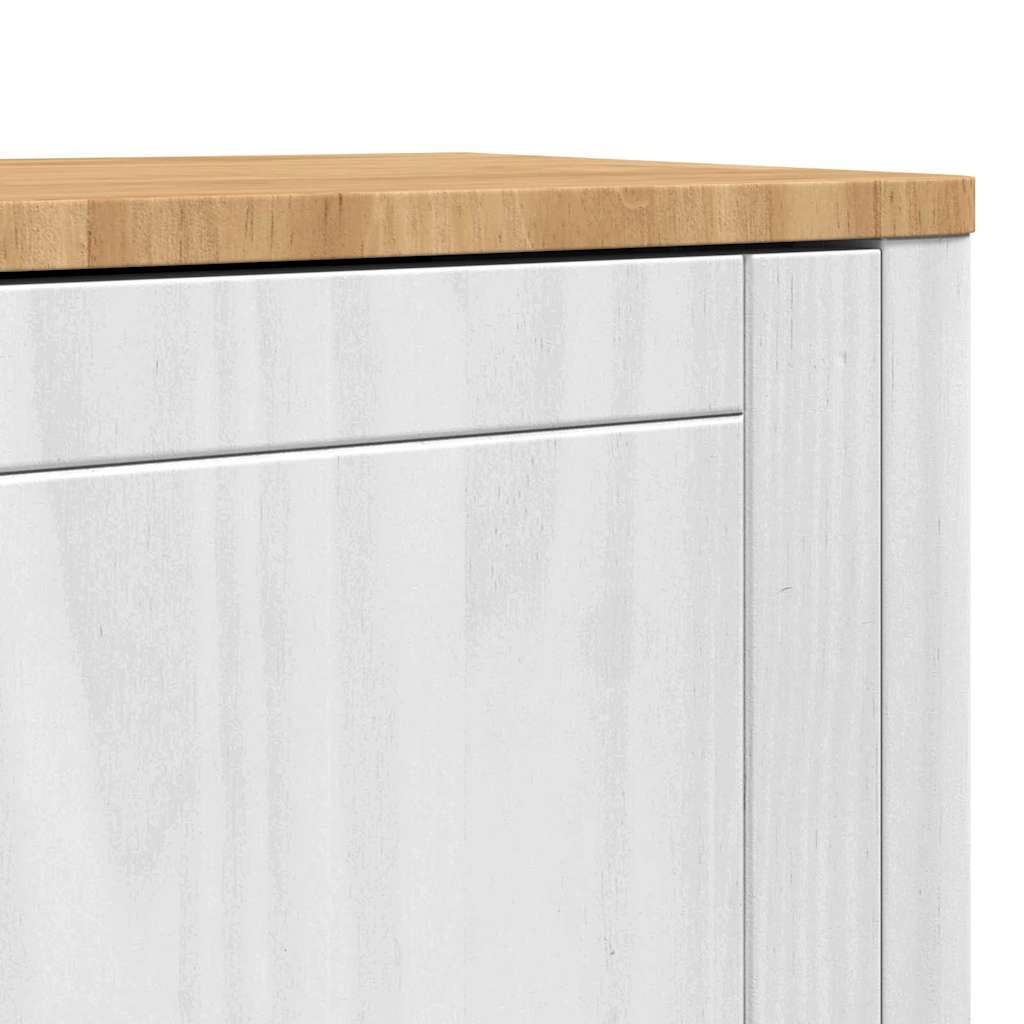 Sideboard White 70 x 30 x 70.5 cm Solid Pine Wood