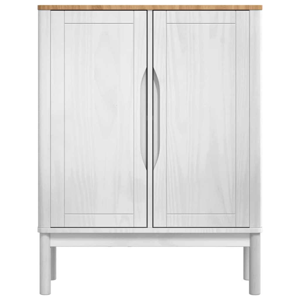 Sideboard White 70 x 30 x 70.5 cm Solid Pine Wood
