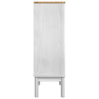 Sideboard White 70 x 30 x 70.5 cm Solid Pine Wood