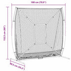 Baseball Practice Net Folding Manual 180 x 89.5 x 152.5 cm