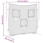 Baseball Practice Net Black 214.5 x 89.5 x 181 cm Polyester