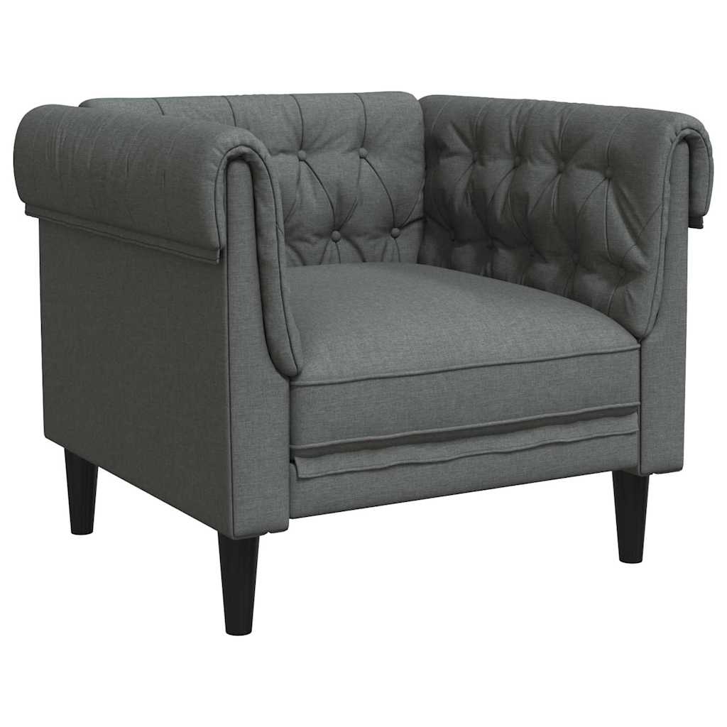 Sofa Dark Grey 78.5 x 74.5 x 74.5 cm Polyester