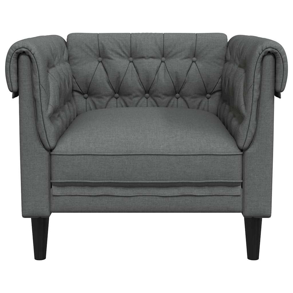 Sofa Dark Grey 78.5 x 74.5 x 74.5 cm Polyester