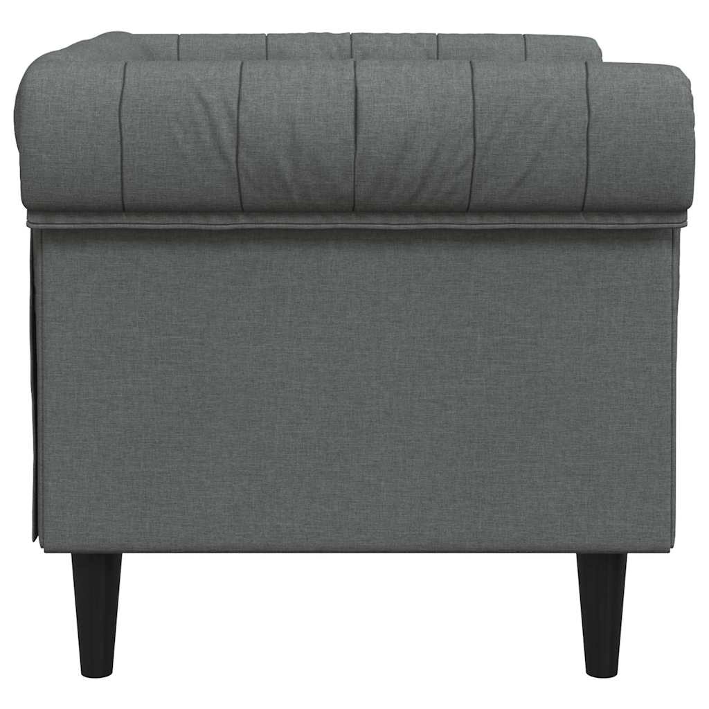 Sofa Dark Grey 78.5 x 74.5 x 74.5 cm Polyester