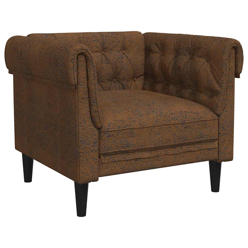 Sofa Brown 78.5 x 74.5 x 74.5 cm Polyester