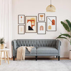 Sofa Light Grey 182.5 x 74.5 x 74.5 cm Polyester