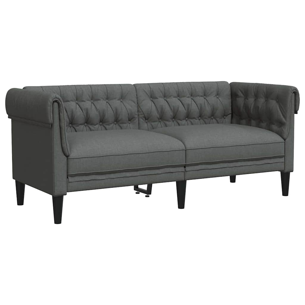 Sofa Dark Grey 182.5 x 74.5 x 74.5 cm Polyester