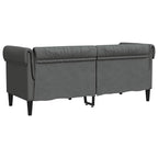 Sofa Dark Grey 182.5 x 74.5 x 74.5 cm Polyester