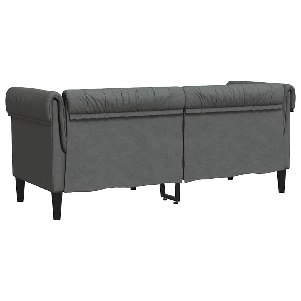 Sofa Dark Grey 182.5 x 74.5 x 74.5 cm Polyester