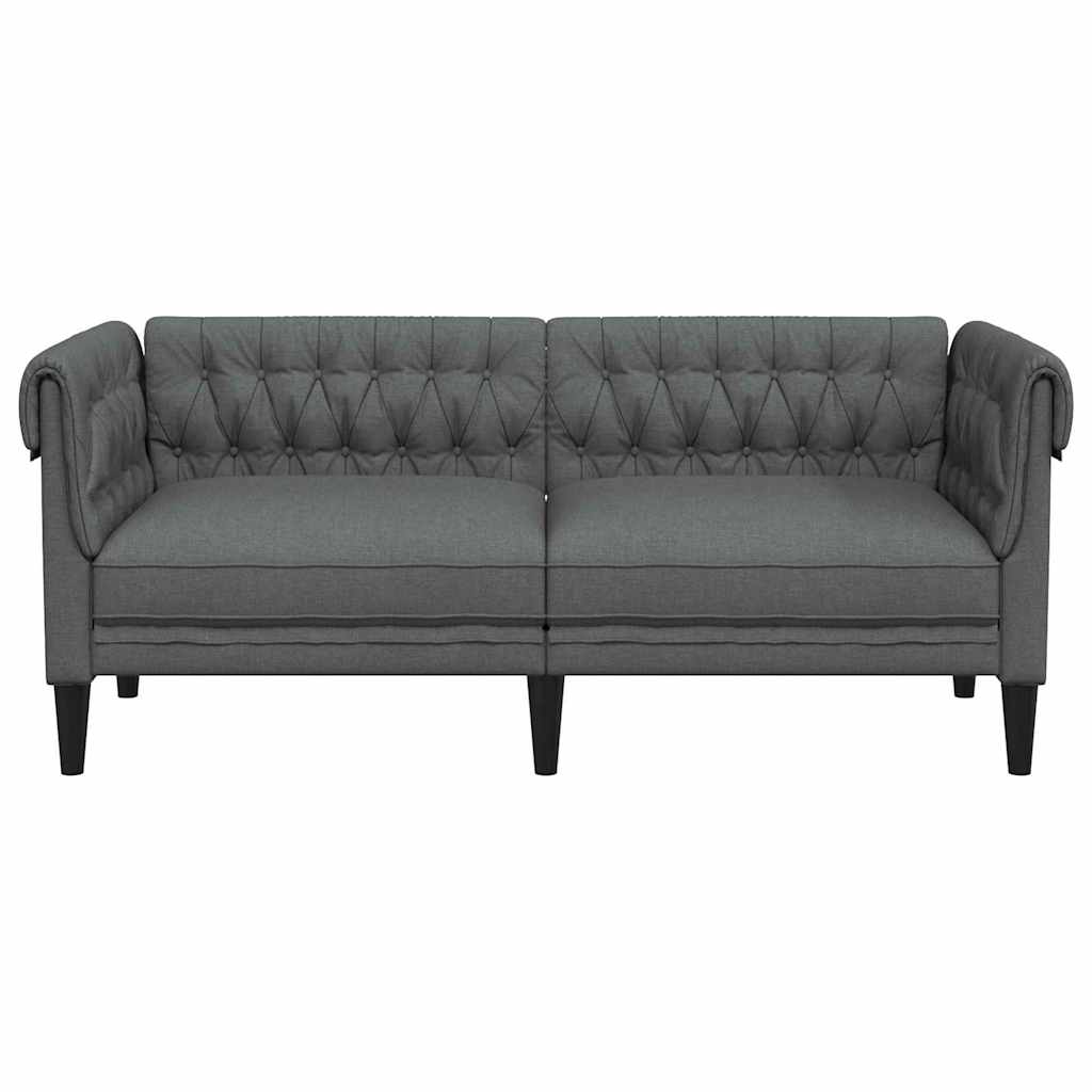 Sofa Dark Grey 182.5 x 74.5 x 74.5 cm Polyester
