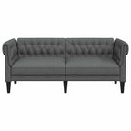 Sofa Dark Grey 182.5 x 74.5 x 74.5 cm Polyester