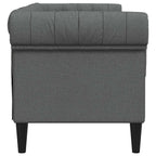Sofa Dark Grey 182.5 x 74.5 x 74.5 cm Polyester