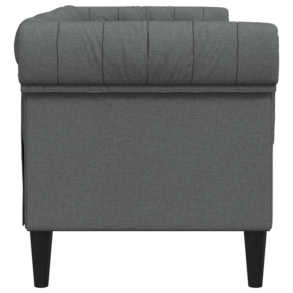 Sofa Dark Grey 182.5 x 74.5 x 74.5 cm Polyester