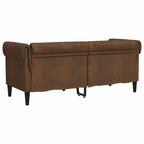 Sofa Brown 182.5 x 74.5 x 74.5 cm Polyester