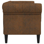 Sofa Brown 182.5 x 74.5 x 74.5 cm Polyester