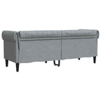 Sofa Light Grey 201.5 x 74.5 x 74.5 cm Polyester
