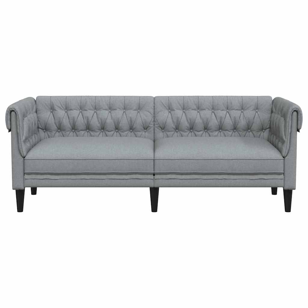 Sofa Light Grey 201.5 x 74.5 x 74.5 cm Polyester