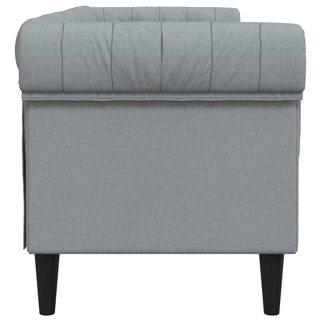 Sofa Light Grey 201.5 x 74.5 x 74.5 cm Polyester