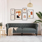 Sofa Dark Grey 201.5 x 74.5 x 74.5 cm Polyester