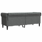 Sofa Dark Grey 201.5 x 74.5 x 74.5 cm Polyester