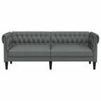 Sofa Dark Grey 201.5 x 74.5 x 74.5 cm Polyester