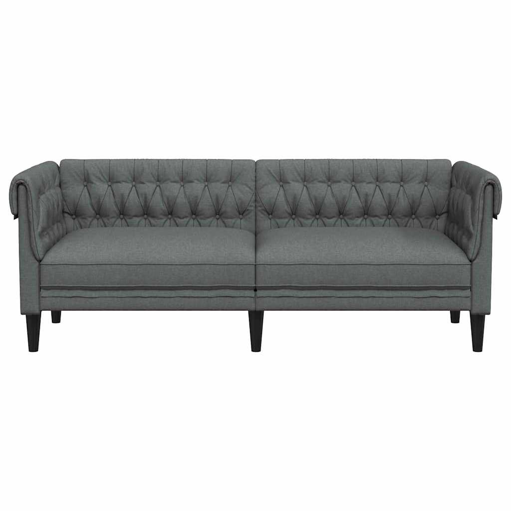 Sofa Dark Grey 201.5 x 74.5 x 74.5 cm Polyester