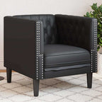 Sofa Black 74.5 x 71 x 70.5 cm PVC