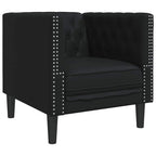 Sofa Black 74.5 x 71 x 70.5 cm PVC